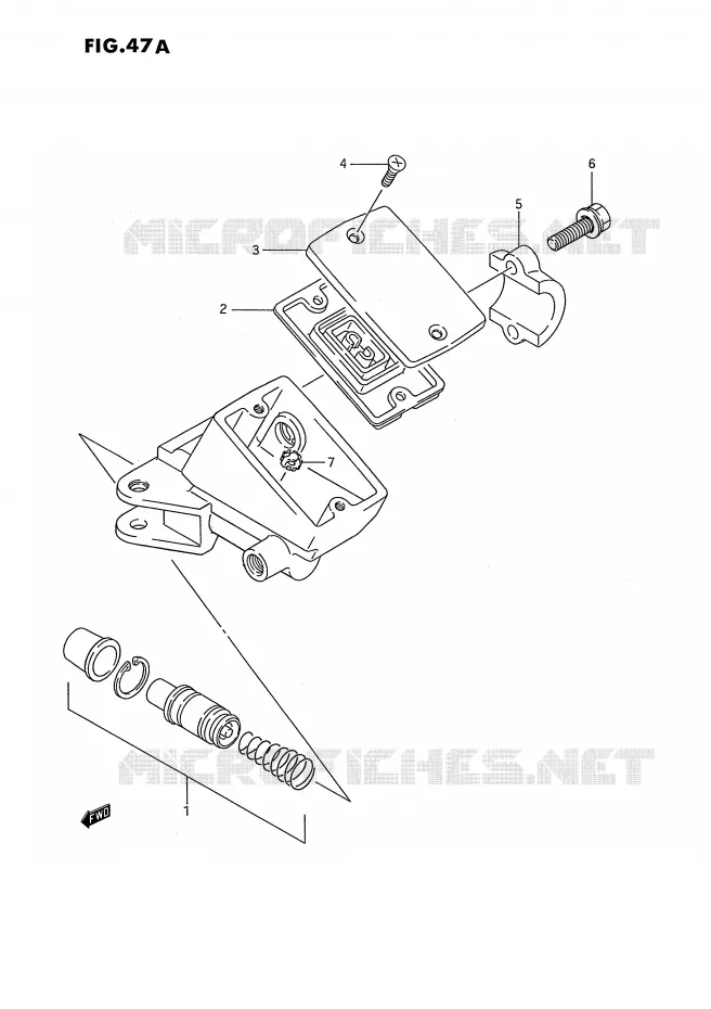 FRONT HOOFDREMCILINDER (MODELE K/L/M/N/P/R) Suzuki MOTO 1100 GSX-F 1994  GSX1100FR(E2)