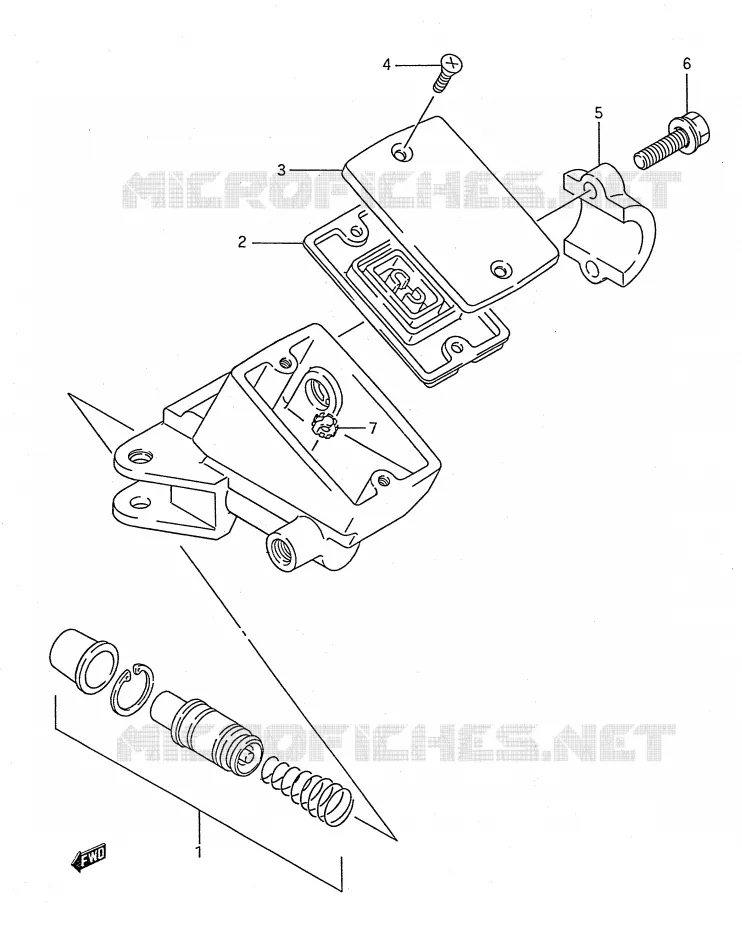 FRONT HOOFDREMCILINDER (MODELE K/L/M/N/P) Suzuki MOTO 1100 GSX-F 1990  GSX1100FL(E28)