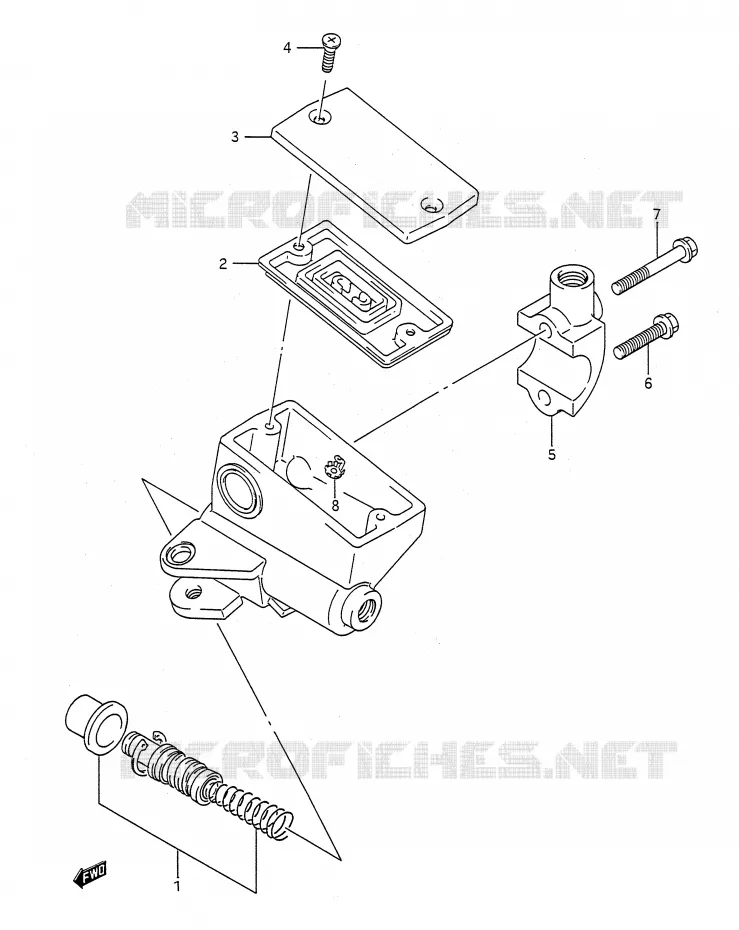FRONT HOOFDREMCILINDER (MODELE M/N) Suzuki MOTO 400 BANDIT-N 1992  GSF400N(E28)
