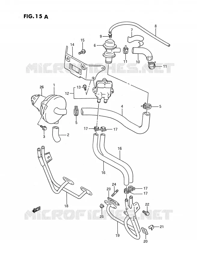 FUEL EVAP SYSTEM (MODELE K/L/M/N/P/R E18,MODELE M/N E39) Suzuki MOTO 1100 GSX-F 1989  GSX1100FK(E2)