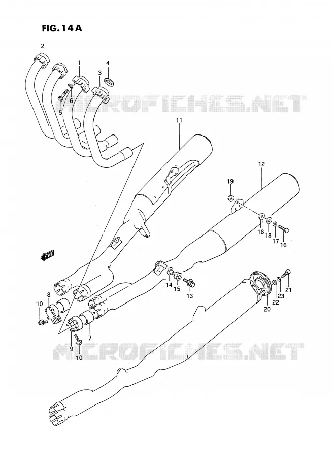 GELUIDDEMPER (MODELE K/L/M/N/P/R) Suzuki MOTO 1100 GSX-F 1994  GSX1100FR(E2)