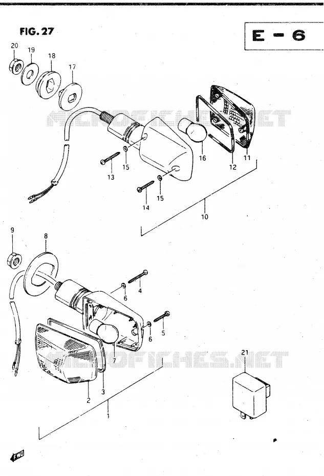 INDICATOREN (E1,E24) Suzuki MOTO 750 GSX-R 1986  GSX-R750RG