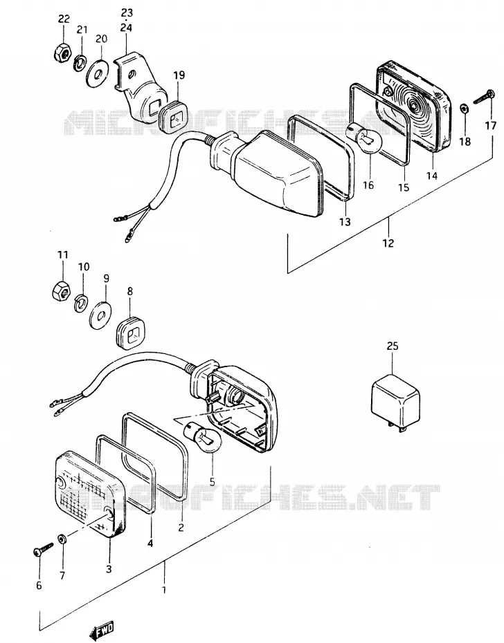 INDICATOREN (E21) Suzuki MOTO 400 GSX 1983  GSX400FD