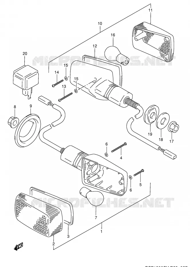 INDICATOREN Suzuki MOTO 1200 BANDIT 1999  GSF1200SX(E28)