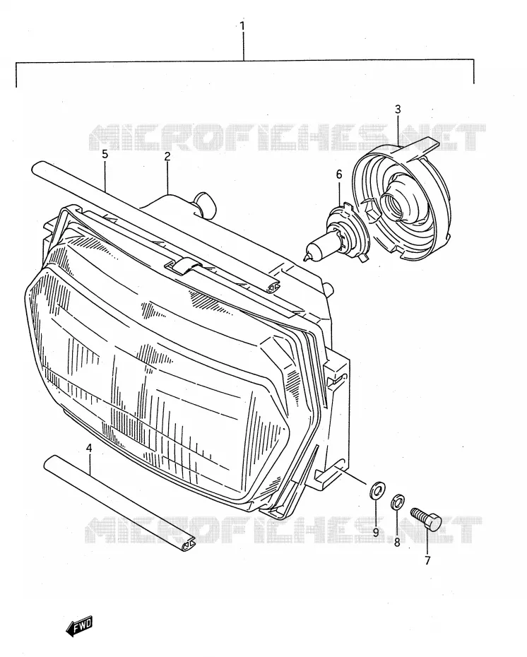 KOPLAMP Suzuki MOTO 1100 GSX-F 1992  GSX1100FN(E28)