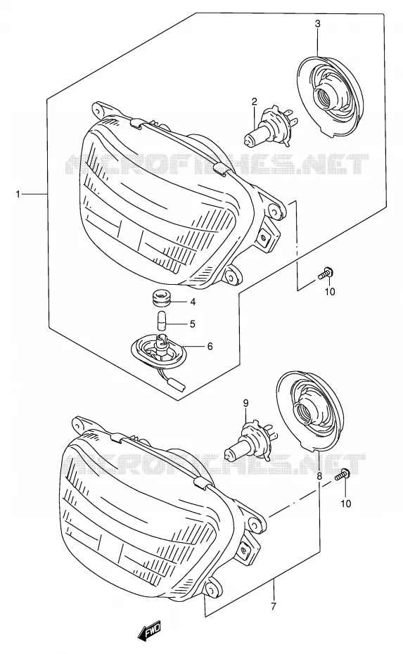 KOPLAMP Suzuki MOTO 250 GSX 1992  GSX250FN(E24)