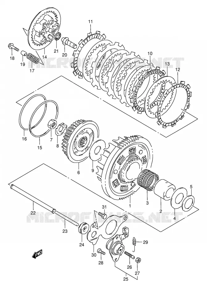 KOPPELING Suzuki MOTO 250 BANDIT 2000  GSF250VY(E24)