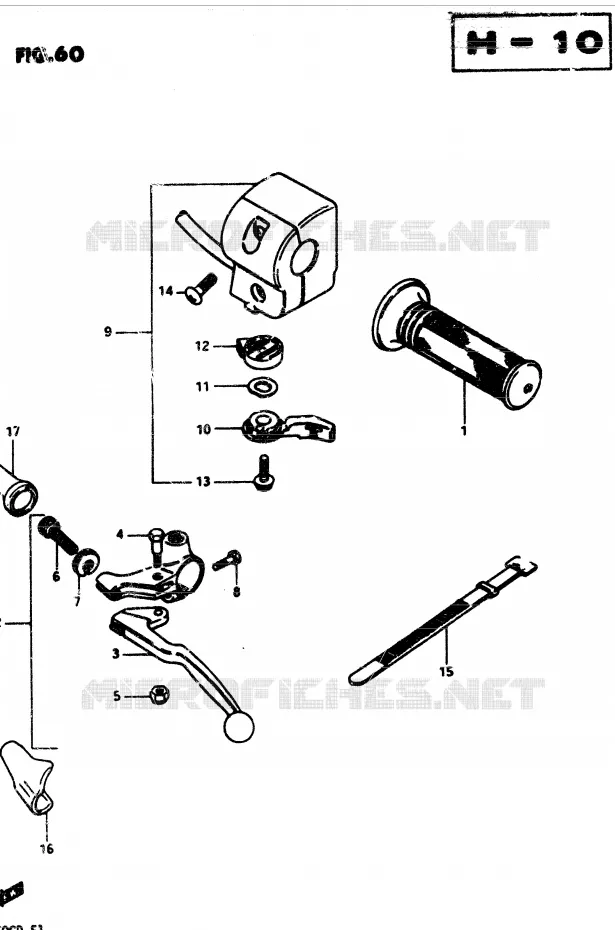 LINKER HANDGREEP Suzuki MOTO 850 GS 1983  GS850GD(E1)