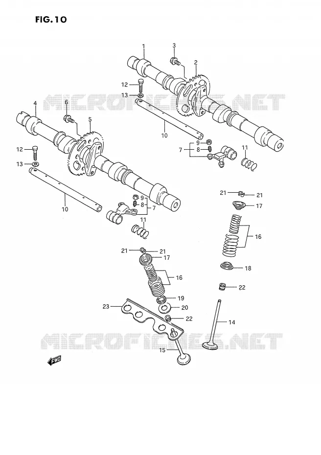 NOKKENAS - VALVES Suzuki MOTO 1100 GSX-F 1988  GSX1100FJ(E2)