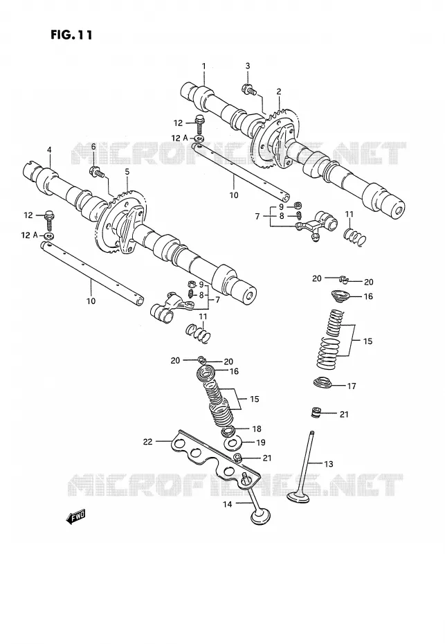 NOKKENAS - VALVES Suzuki MOTO 1100 GSX-G 1991  GSX1100GM(E2)
