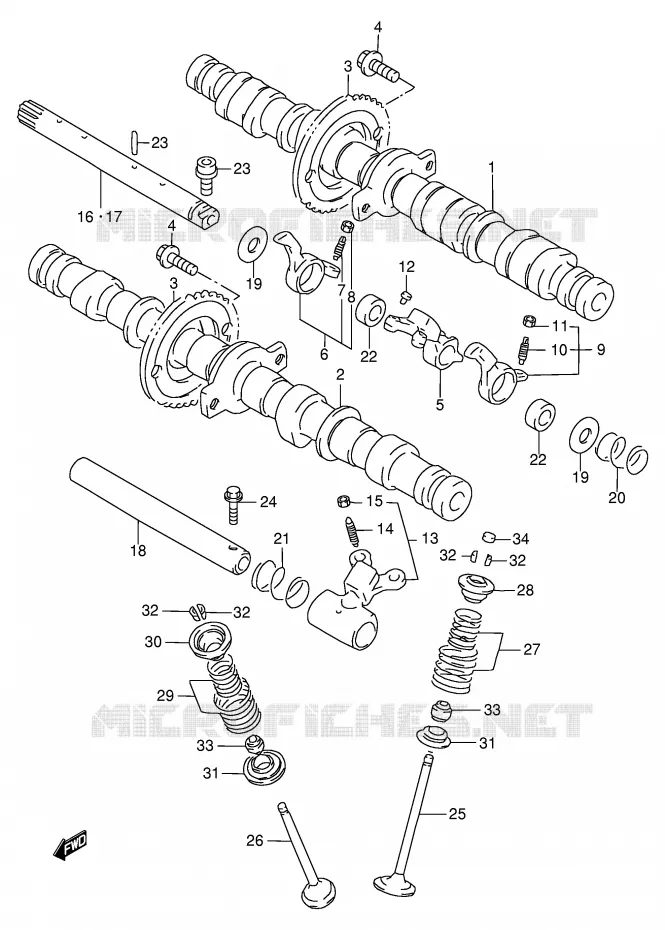 NOKKENAS - VALVES Suzuki MOTO 400 BANDIT 1997  GSF400VV(E30)
