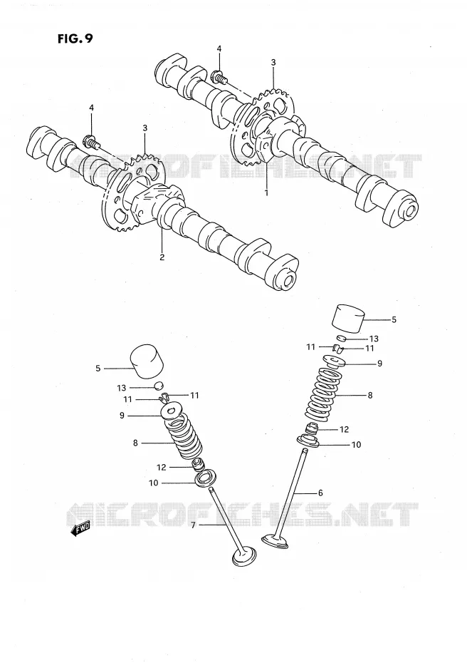 NOKKENAS - VALVES Suzuki MOTO 750 GSX-R 1994  GSX-R750SPR(E4)