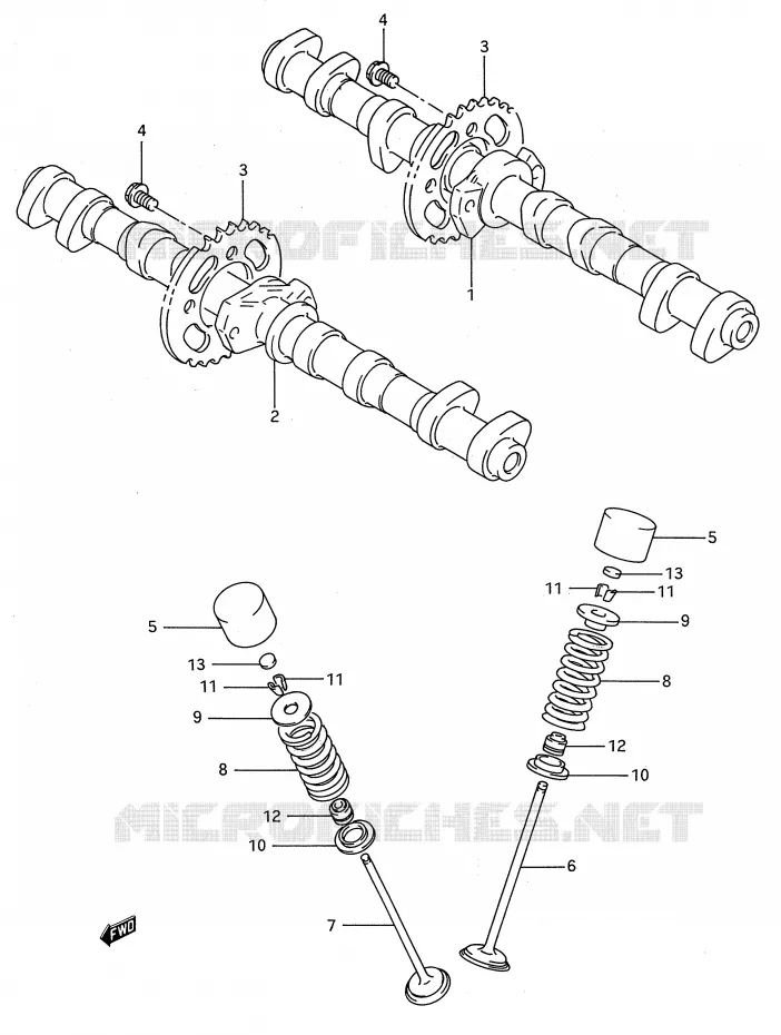 NOKKENAS - VALVES Suzuki MOTO 750 GSX-R 1994  GSX-R750WR(E28)