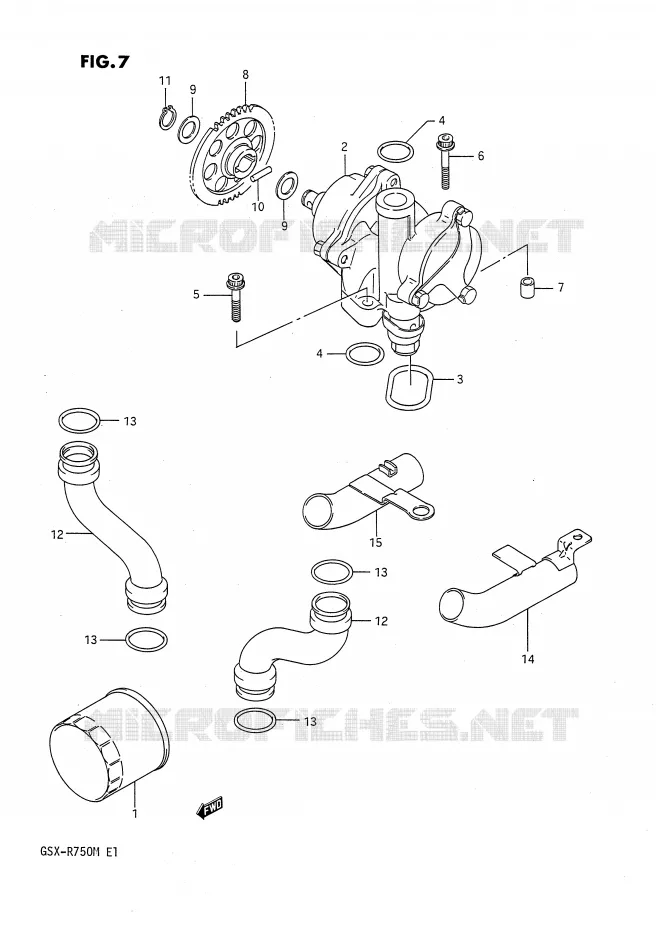 OLIEPOMP Suzuki MOTO 750 GSX-R 1991  GSX-R750M(E1)