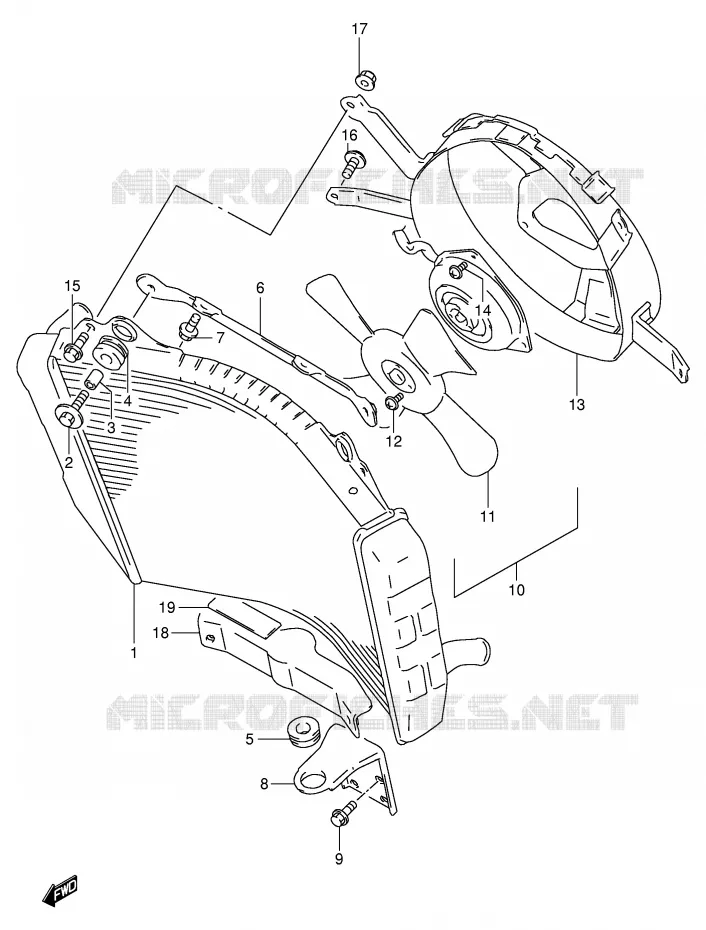 RADIATOR Suzuki MOTO 1100 GSX-R 1995  GSX-R1100WS(E2)