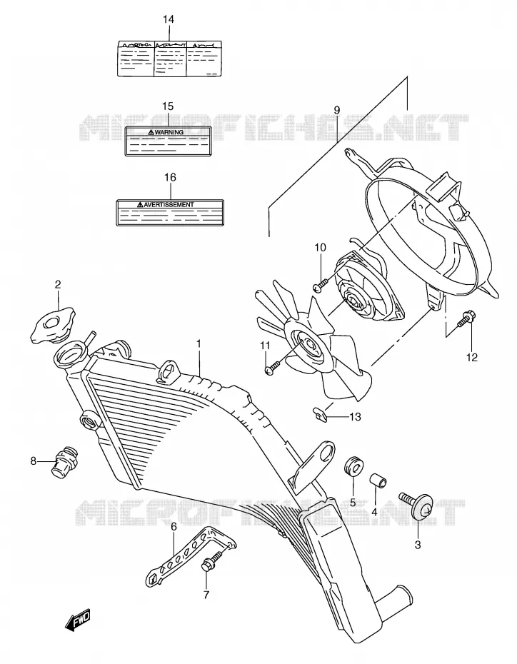 RADIATOR Suzuki MOTO 600 GSX-R 1997  GSX-R600V(E2)