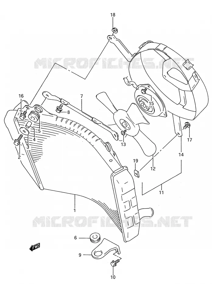 RADIATOR Suzuki MOTO 750 GSX-R 1992  GSX-R750WN(E28)