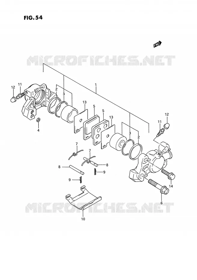 REAR CALIPER (MODELE N/P) Suzuki MOTO 750 GSX-R 1995  GSX-R750WS(E2)