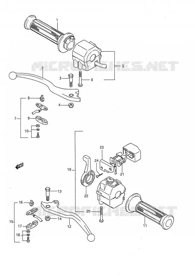 SCHAKELAARS (MODELE J) Suzuki MOTO 1100 GSX-F 1991  GSX1100FM(E28)