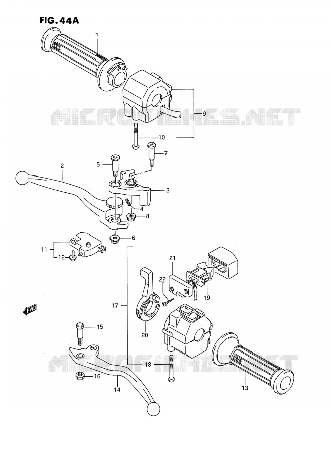 SCHAKELAARS (MODELE K/L/M/N/P/R) Suzuki MOTO 1100 GSX-F 1990  GSX1100FL(E2)