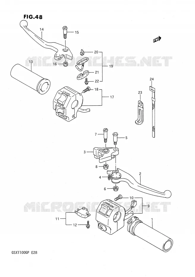 SCHAKELAARS Suzuki MOTO 1100 GSX-G 1992  GSX1100GN(E28)