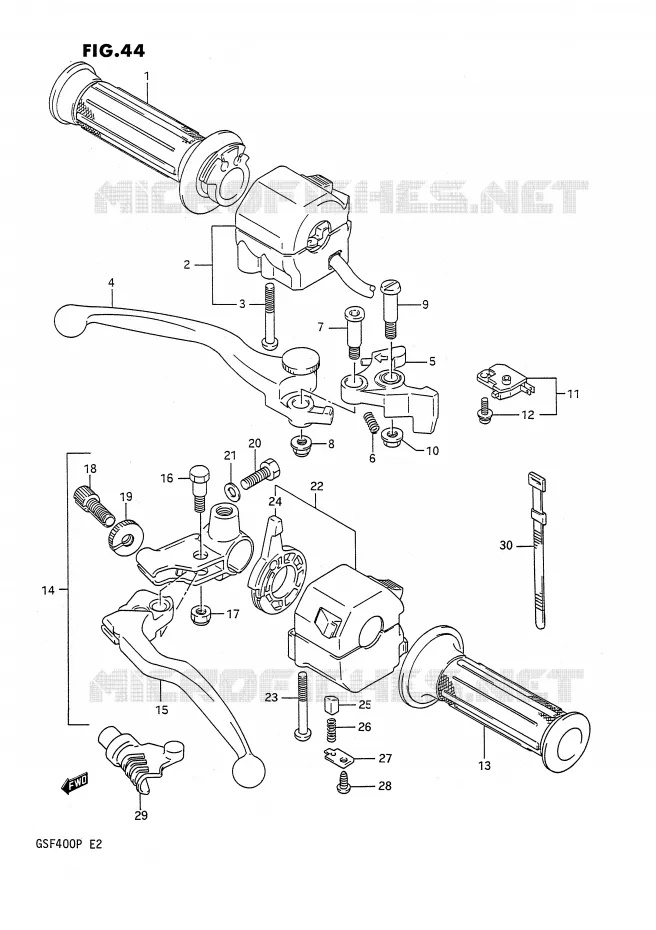 SCHAKELAARS Suzuki MOTO 400 BANDIT 1991  GSF400M(E2)
