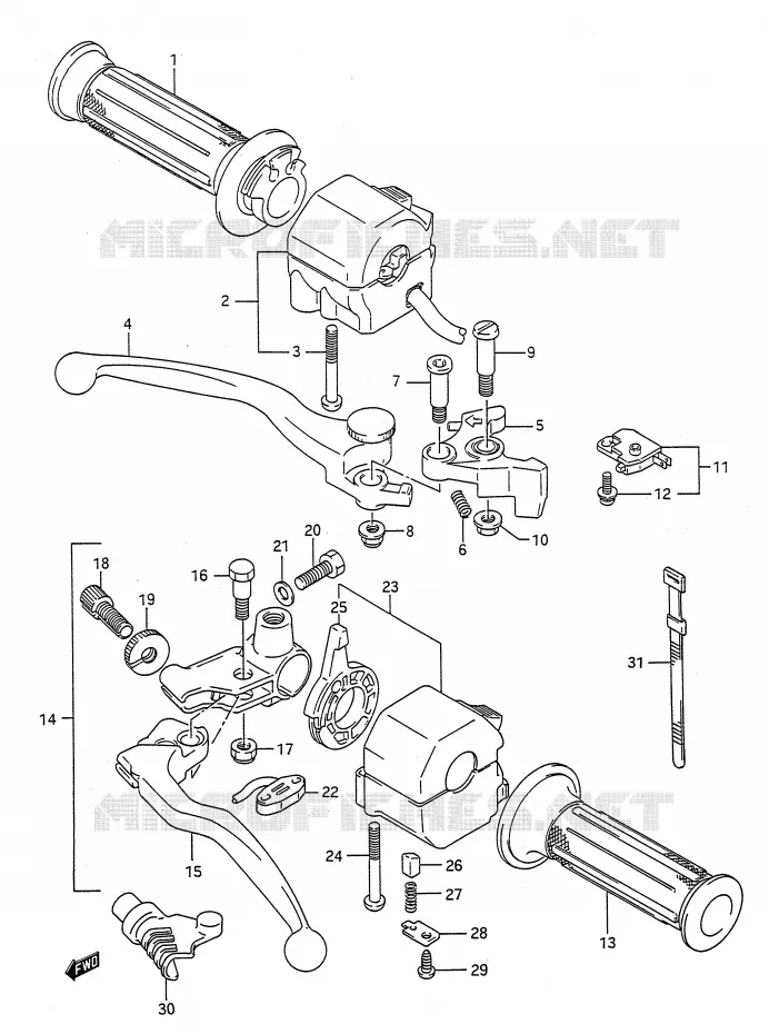 SCHAKELAARS Suzuki MOTO 400 BANDIT-N 1992  GSF400N(E28)