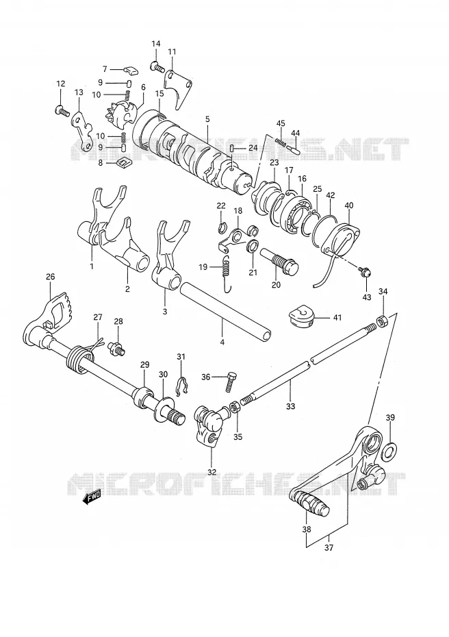 SCHAKELEN ASSY Suzuki MOTO 1100 GSX-R 1992  GSX-R1100N(E28)