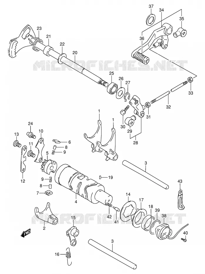 SCHAKELEN ASSY Suzuki MOTO 250 BANDIT 2000  GSF250VY(E24)