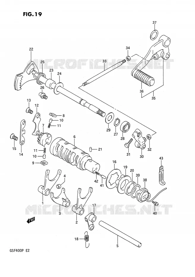 SCHAKELEN ASSY Suzuki MOTO 400 BANDIT 1993  GSF400P(E2)