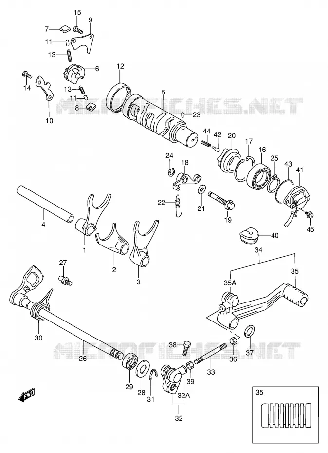 SCHAKELEN ASSY Suzuki MOTO 600 BANDIT 1999  GSF600UX(E2)