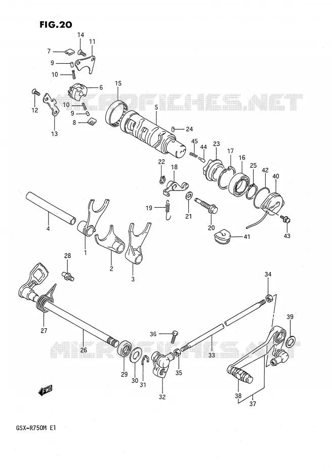 SCHAKELEN ASSY Suzuki MOTO 750 GSX-R 1991  GSX-R750M(E1)