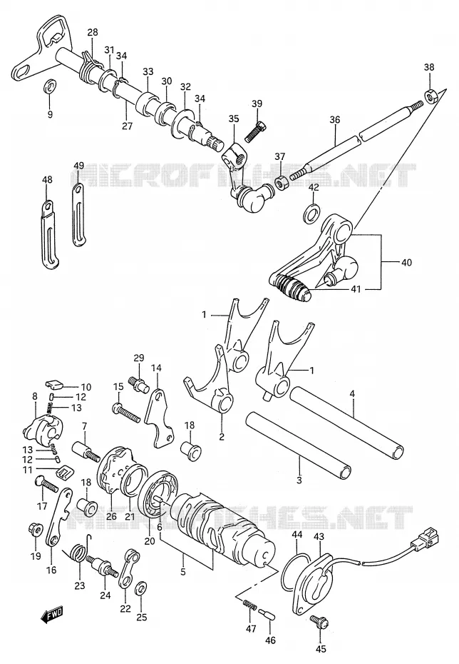SCHAKELEN ASSY Suzuki MOTO 750 GSX-R 1993  GSX-R750WP(E28)