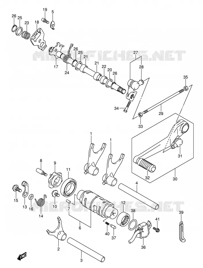 SCHAKELEN ASSY Suzuki MOTO 750 GSX-R 2004  GSX-R750U2K4(E2)