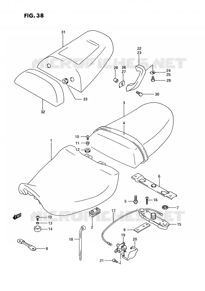 SEAT (MODELE N/P) Suzuki MOTO 750 GSX-R 1994  GSX-R750WR(E2)