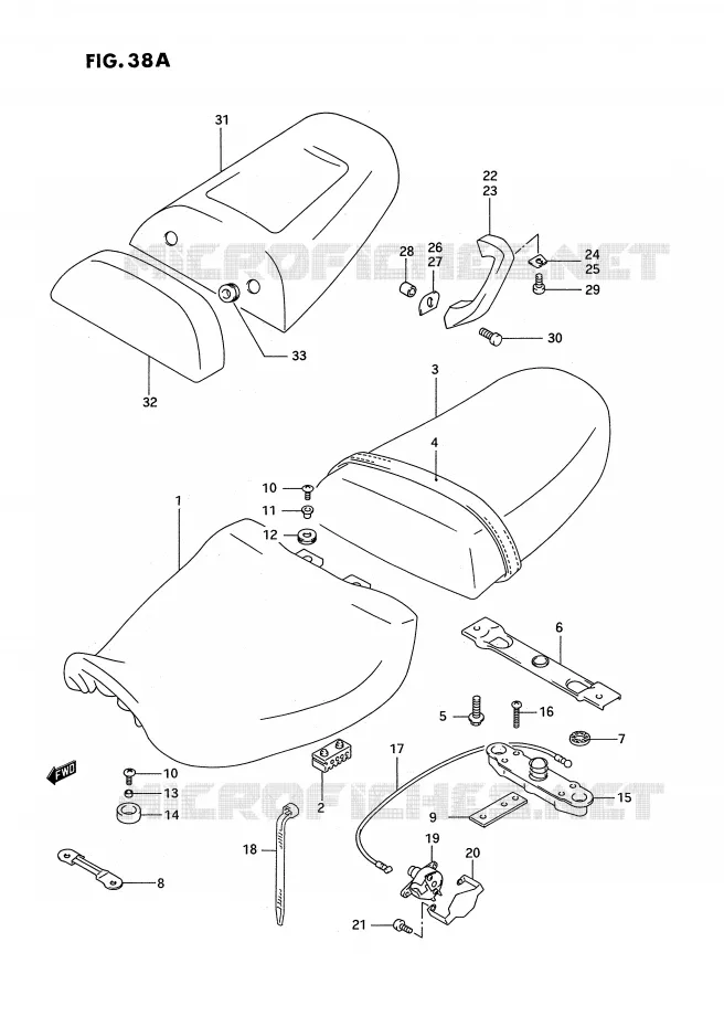 SEAT (MODELE R) Suzuki MOTO 750 GSX-R 1994  GSX-R750WR(E2)