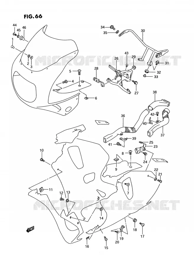 SIDE KUIP (MODELE R/S) Suzuki MOTO 750 GSX-R 1993  GSX-R750WP(E2)