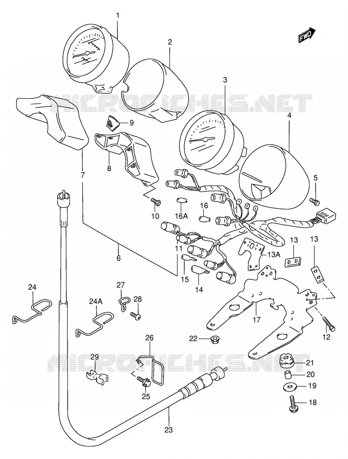 SNELHEIDSMETER (MODELE T/V/W/X) Suzuki MOTO 600 BANDIT 1998  GSF600SW(E2)