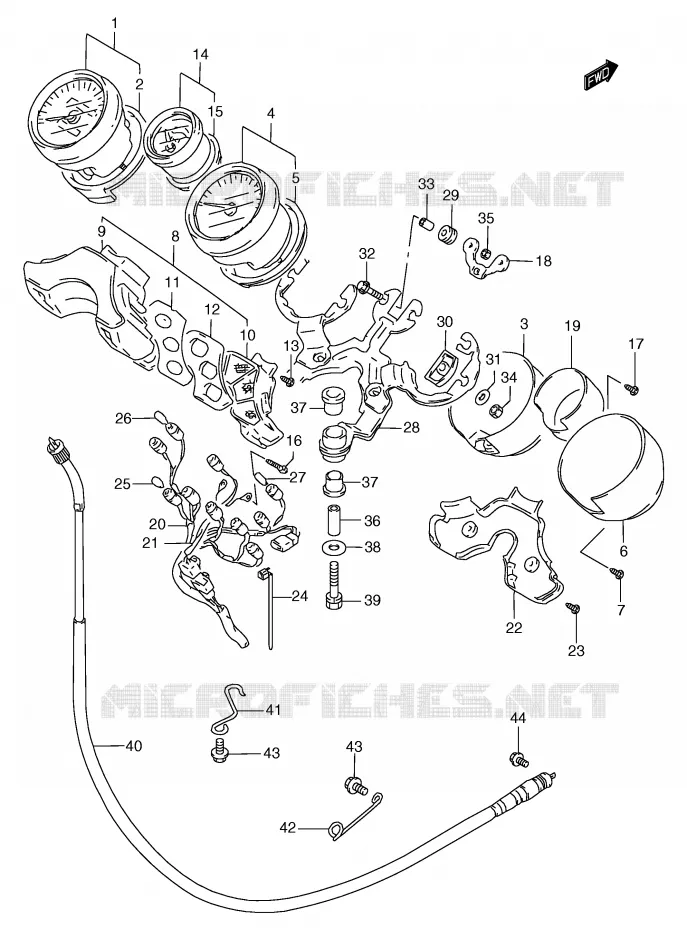 SNELHEIDSMETER Suzuki MOTO 1200 BANDIT 1996  GSF1200T(E2)