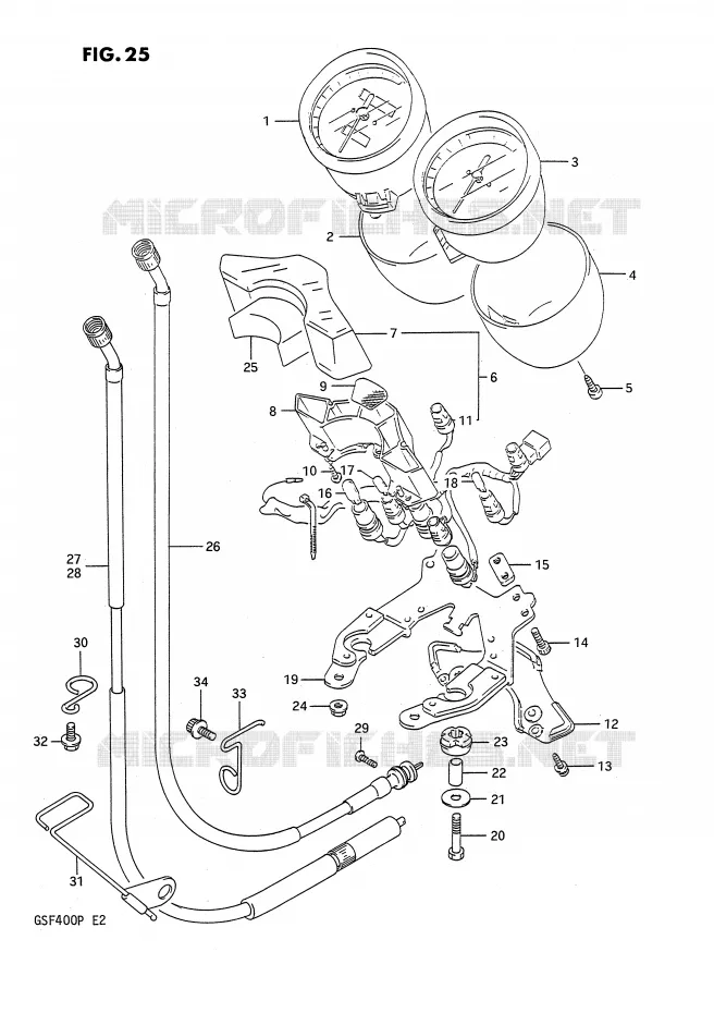 SNELHEIDSMETER Suzuki MOTO 400 BANDIT 1992  GSF400N(E2)