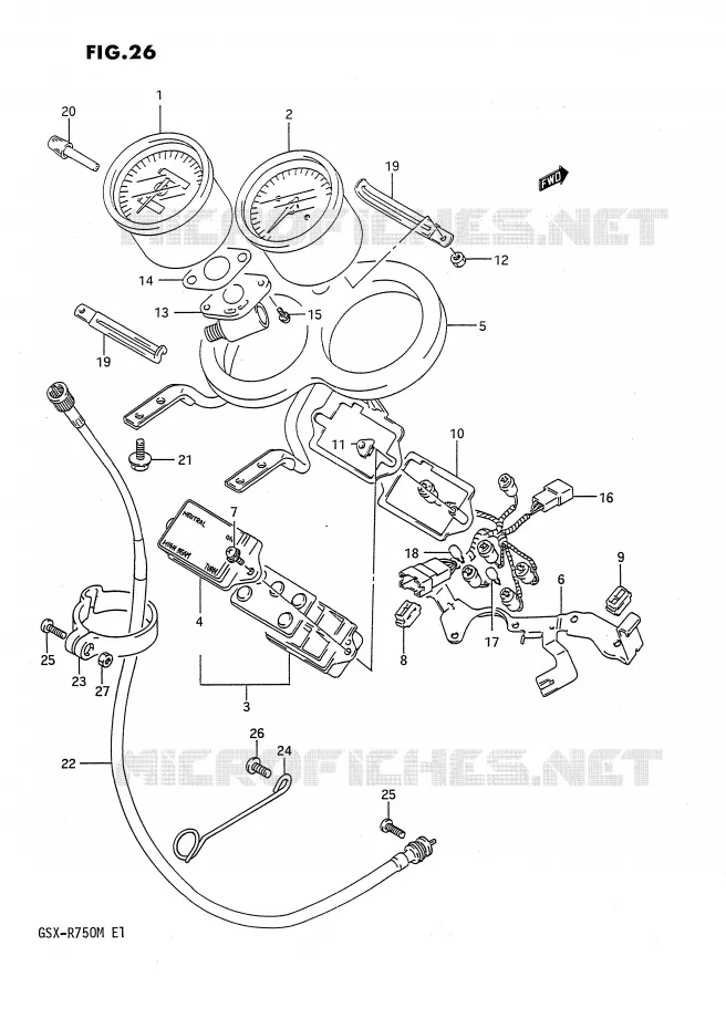 SNELHEIDSMETER Suzuki MOTO 750 GSX-R 1991  GSX-R750M(E1)