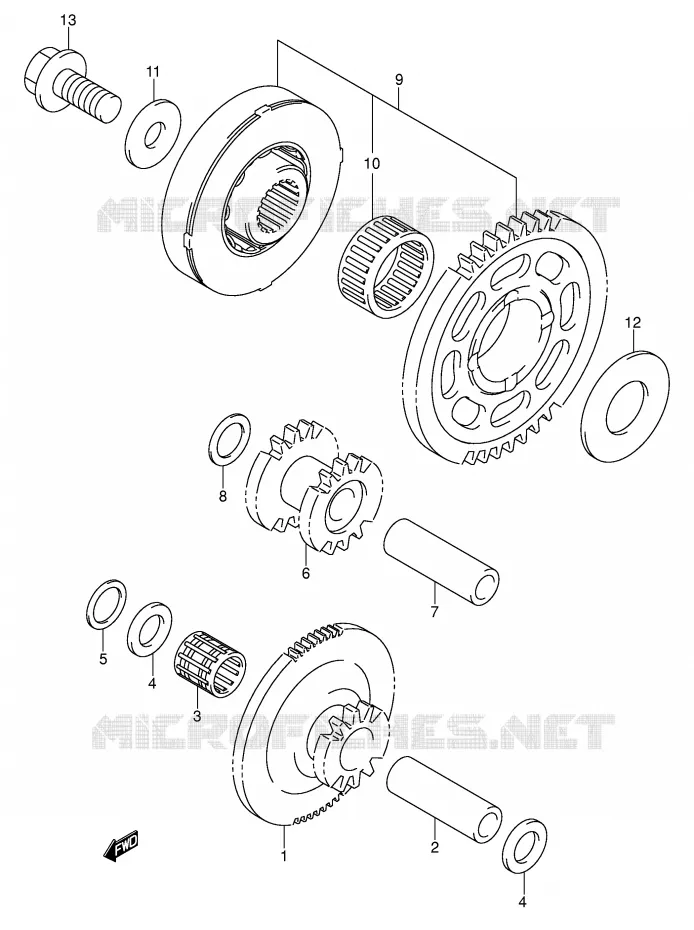 STARTMOTOR CLUTCH Suzuki MOTO 600 GSX-R 2004  GSX-R600U2K4(E2)