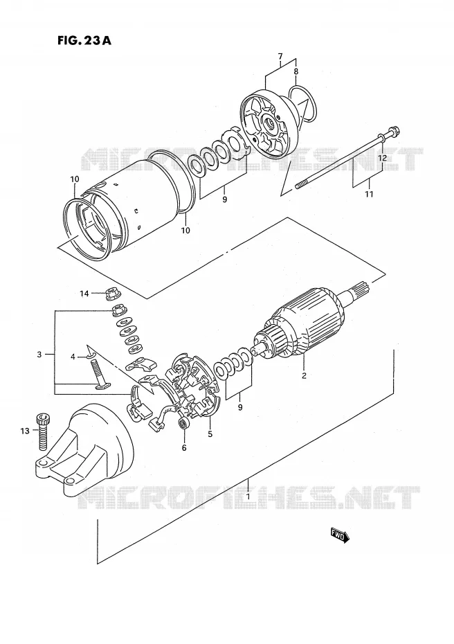 STARTMOTOR (MODELE R/S) Suzuki MOTO 750 GSX-R 1995  GSX-R750WS(E2)