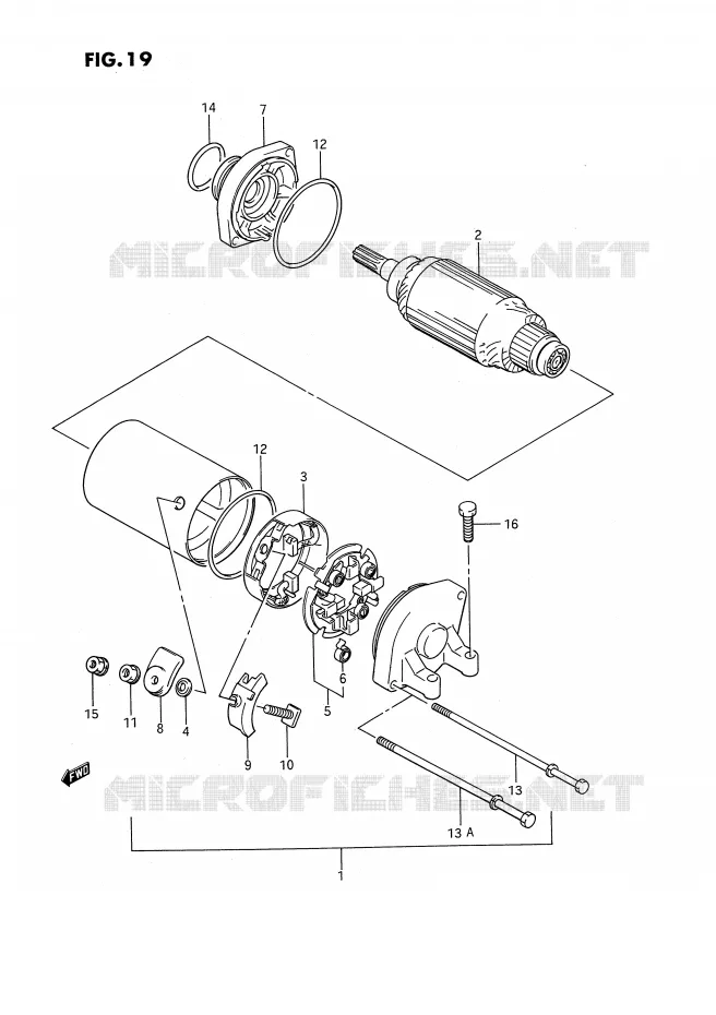 STARTMOTOR Suzuki MOTO 1100 GSX-F 1990  GSX1100FL(E2)