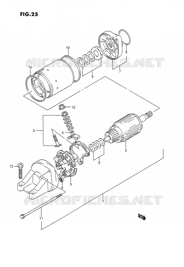 STARTMOTOR Suzuki MOTO 1100 GSX-G 1991  GSX1100GM(E2)