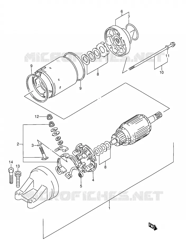 STARTMOTOR Suzuki MOTO 1100 GSX-R 1993  GSX-R1100WP(E28)