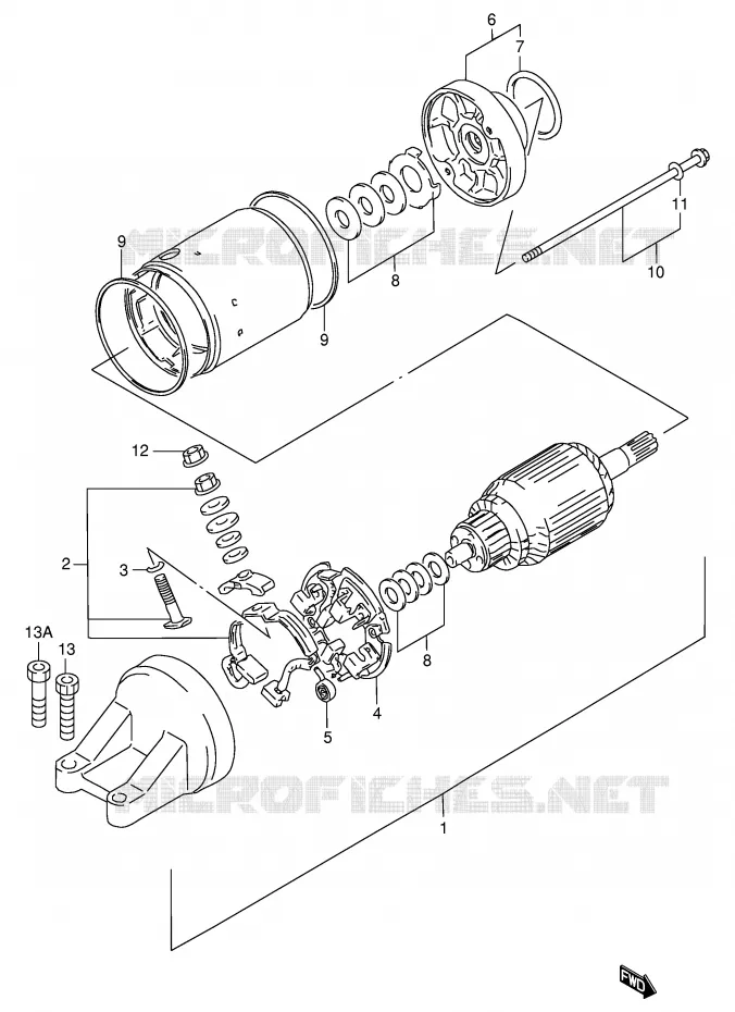 STARTMOTOR Suzuki MOTO 1100 GSX-R 1998  GSX-R1100WW(E2)