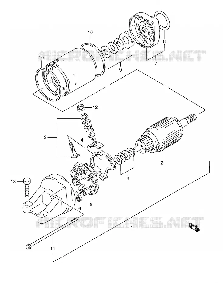 STARTMOTOR Suzuki MOTO 1200 BANDIT 1996  GSF1200ST(E28)