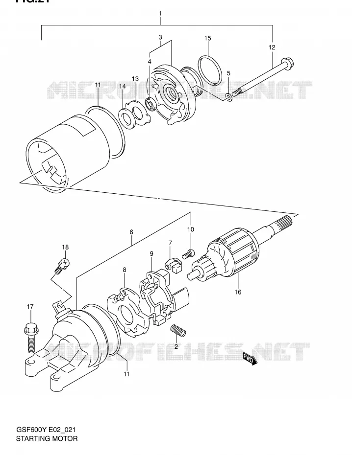 STARTMOTOR Suzuki MOTO 600 BANDIT 2001  GSF600UK1(E2)