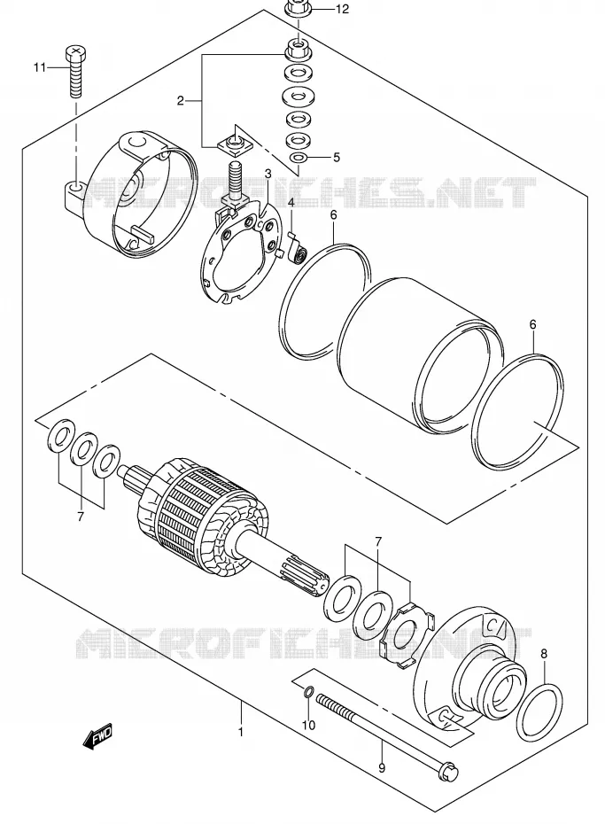 STARTMOTOR Suzuki MOTO 600 GSX-R 2005  GSX-R600K5(E2)